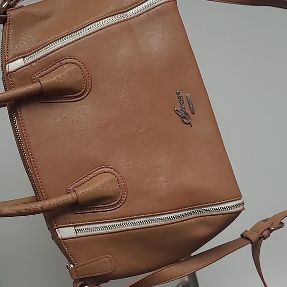 Guess Brown with White Straps Bag - Picture 2 of 7